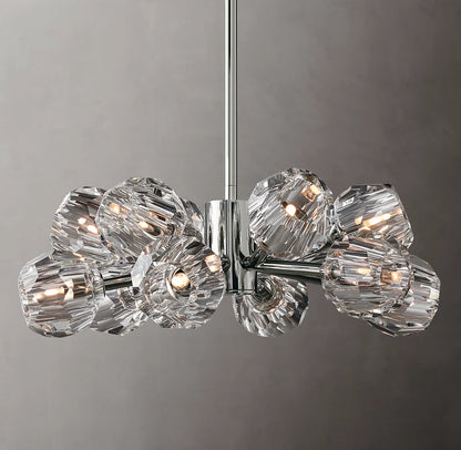 Boule De Cristal Clear Glass Round Chandelier 24"