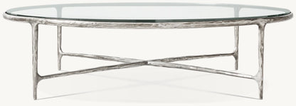 Thaddeus Glass Round Coffee Table