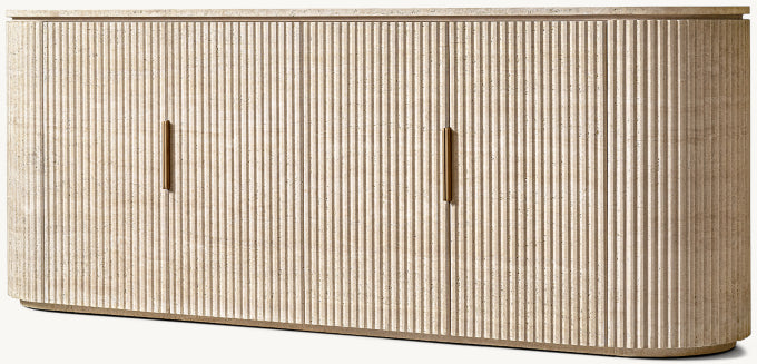 Byron Reeded Stone 4-door Sideboard