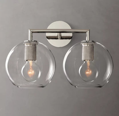Utilitaire Globe Shade Double Sconce