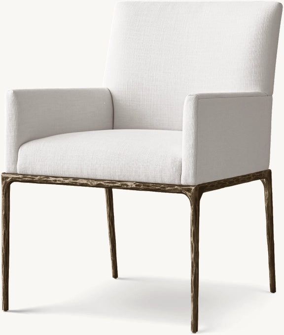 Thaddeus Track Fabric Dining Armchair