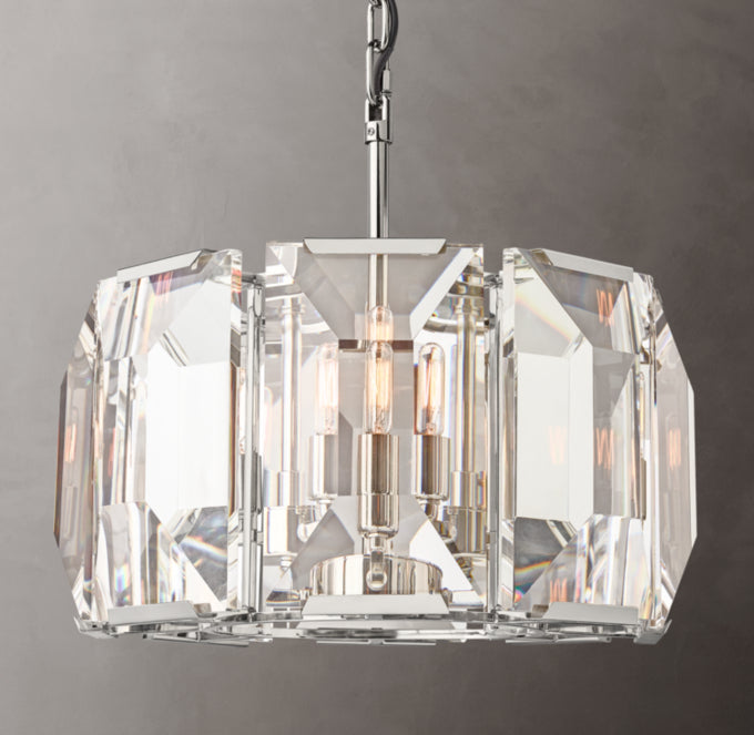 Harlow Crystal Round Chandelier 19"