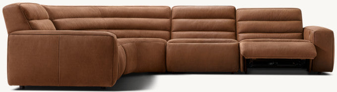 Chelsea Recliner Modular Leather 4-piece L-Sectional