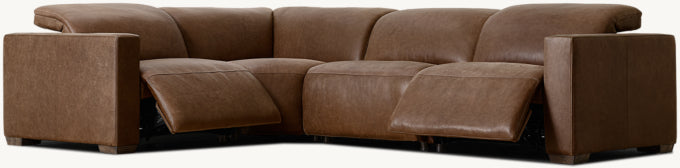 Lennon Recliner Modular Leather 4-Piece L-Sectional