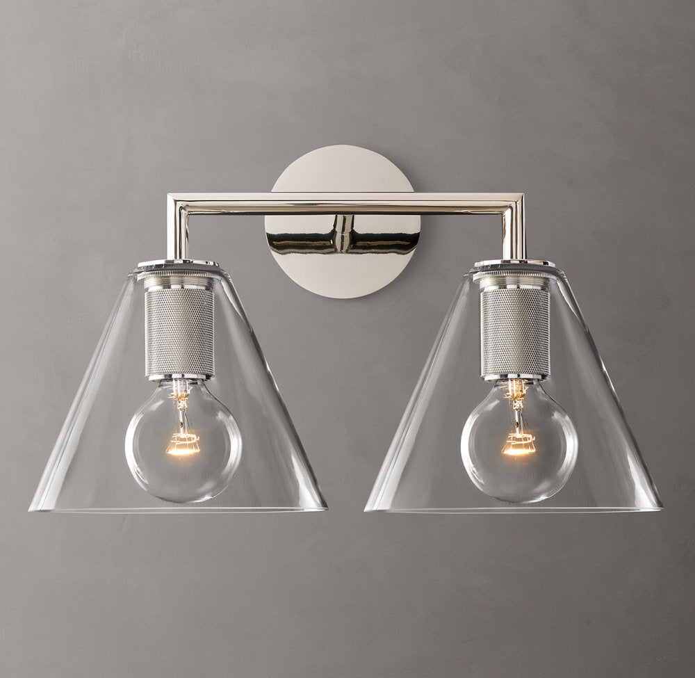 Utilitaire Funnel Shade Double Sconce