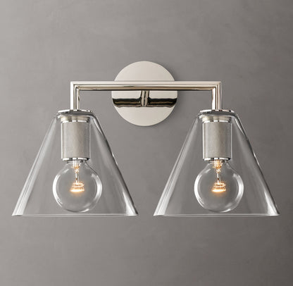 Utilitaire Funnel Shade Double Sconce