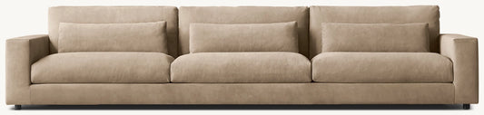 Lugano Leather 3-Cushion Sofa