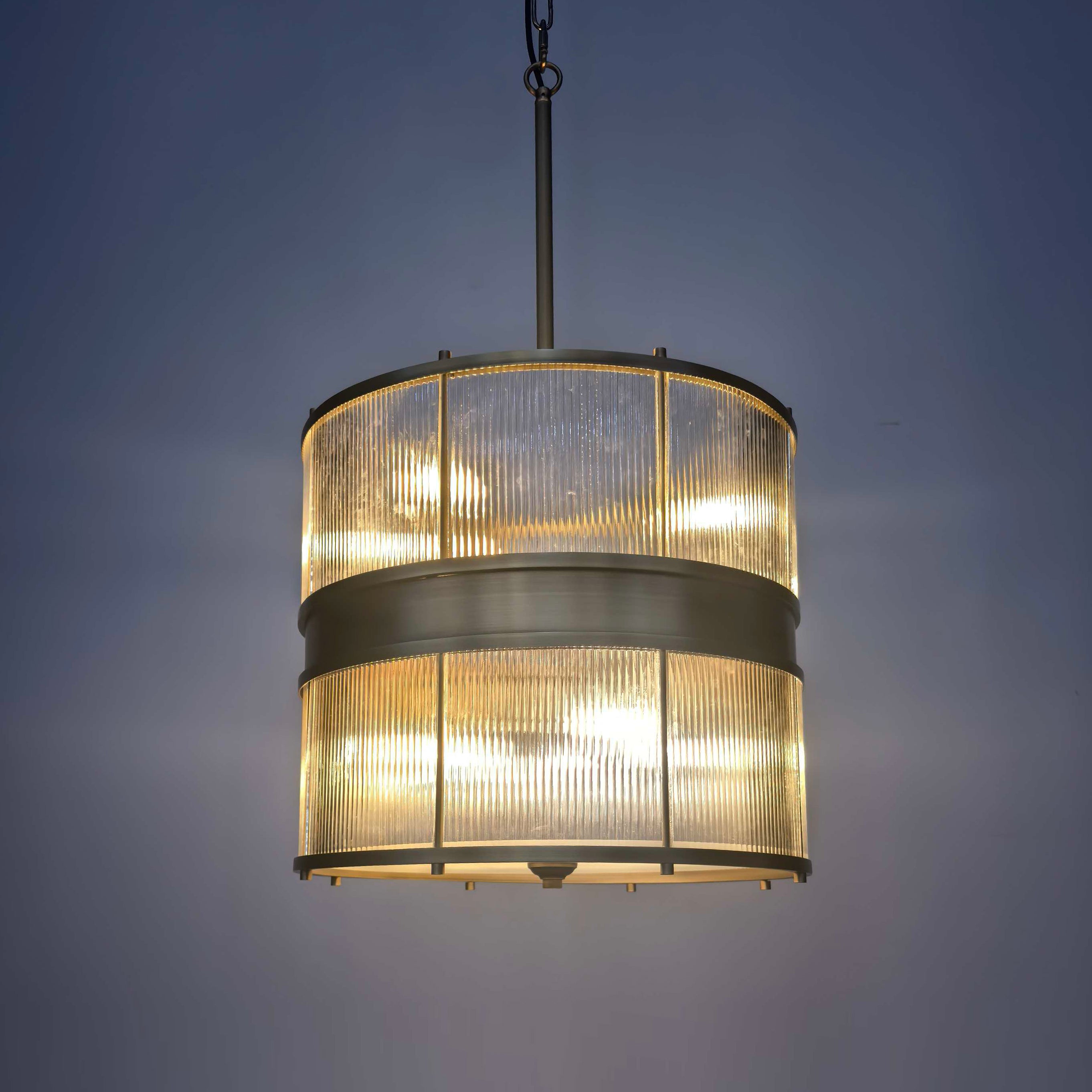 Transparent Cylinder Glass Pendant Light