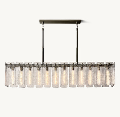 Calamette Glass Rectangular Chandelier 72"