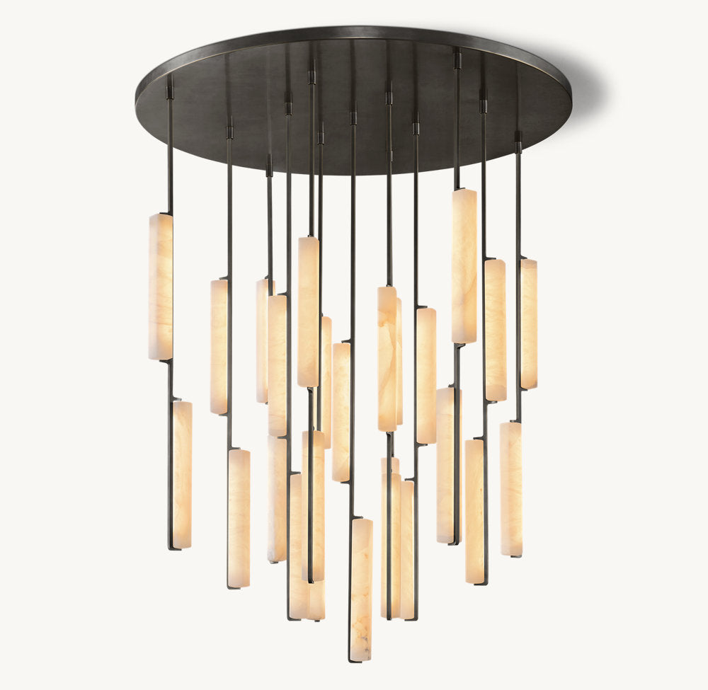 Audubon Alabaster Round Chandelier 56"