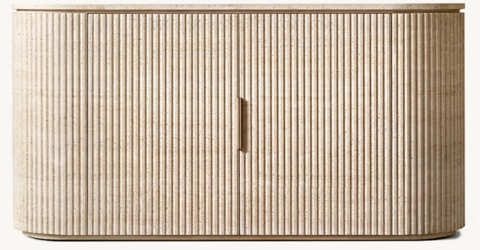 Byron Reeded Stone Double-door Sideboard