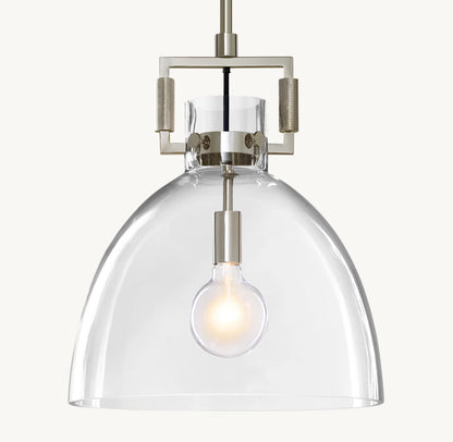 Machinist Glass Cloche Pendant