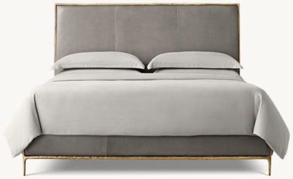 Thaddeus Leather Panel Bed