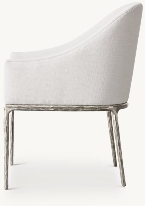 Thaddeus Slope Fabric Dining Armchair