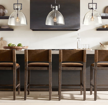 Machinist Glass Cloche Pendant