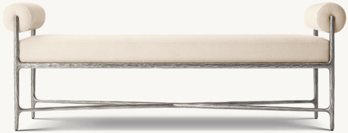 Thaddeus Fabric Double-Bolster End-of-Bed Bench