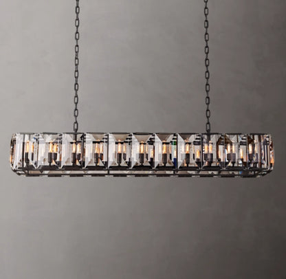 Harlow Crystal Rectangular Chandelier 74"