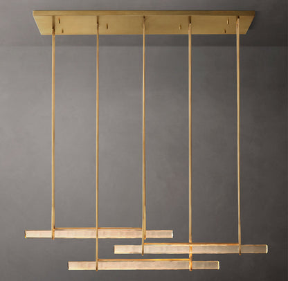 Audubon Crystal Triple Bar Linear Chandelier