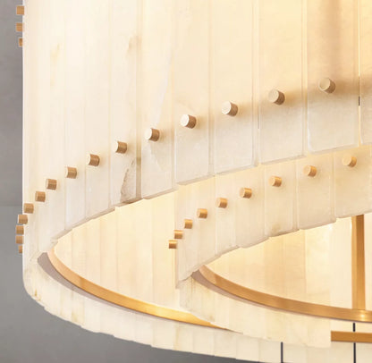 San Marco Alabaster Round Chandelier 60"