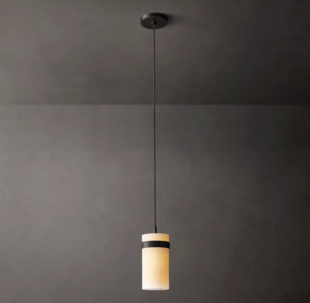 Ravelle Milk Glass Pendant 5"