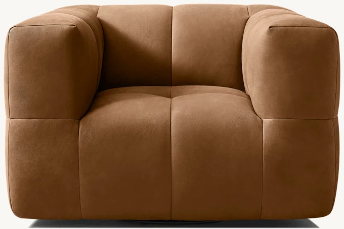 Dario Leather Swivel Chair