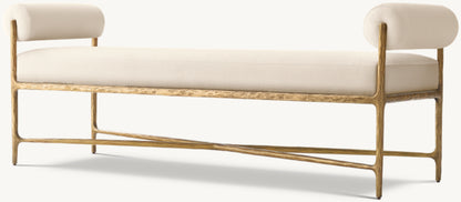 Thaddeus Fabric Double-Bolster End-of-Bed Bench