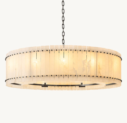 San Marco Alabaster Round Chandelier 60"