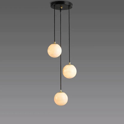 Alabaster Global Wavy Chandelier