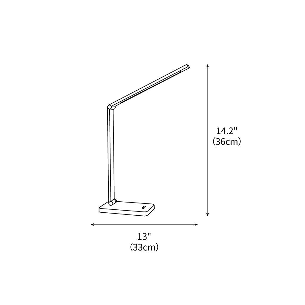 LED Desk Lamp with USB and Built-in Battery 13-inch