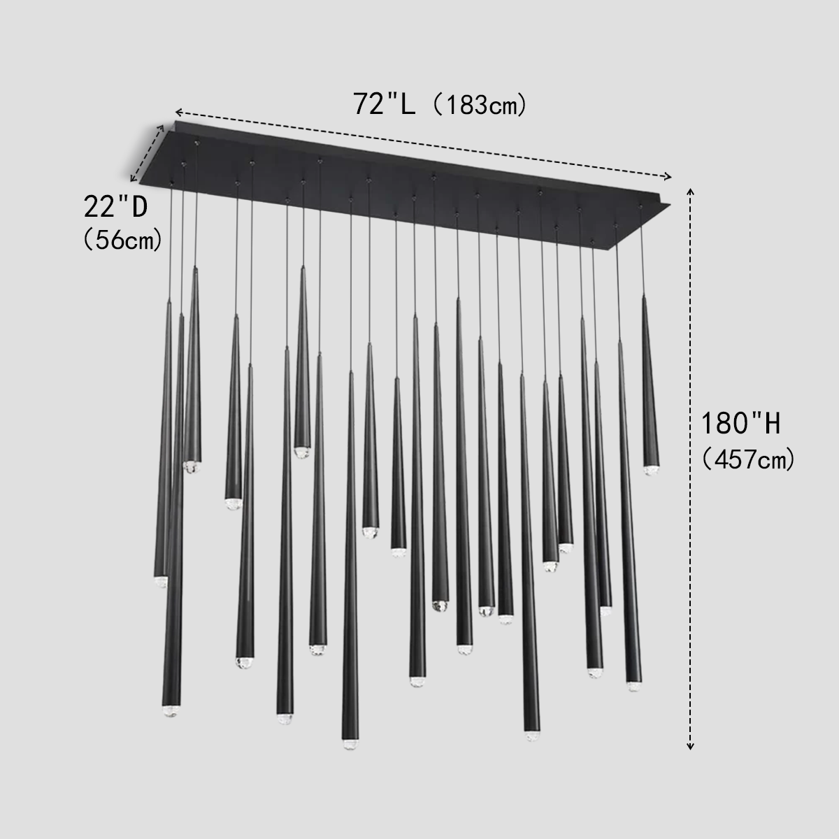 Aquite Rectangle Tubular Pendant