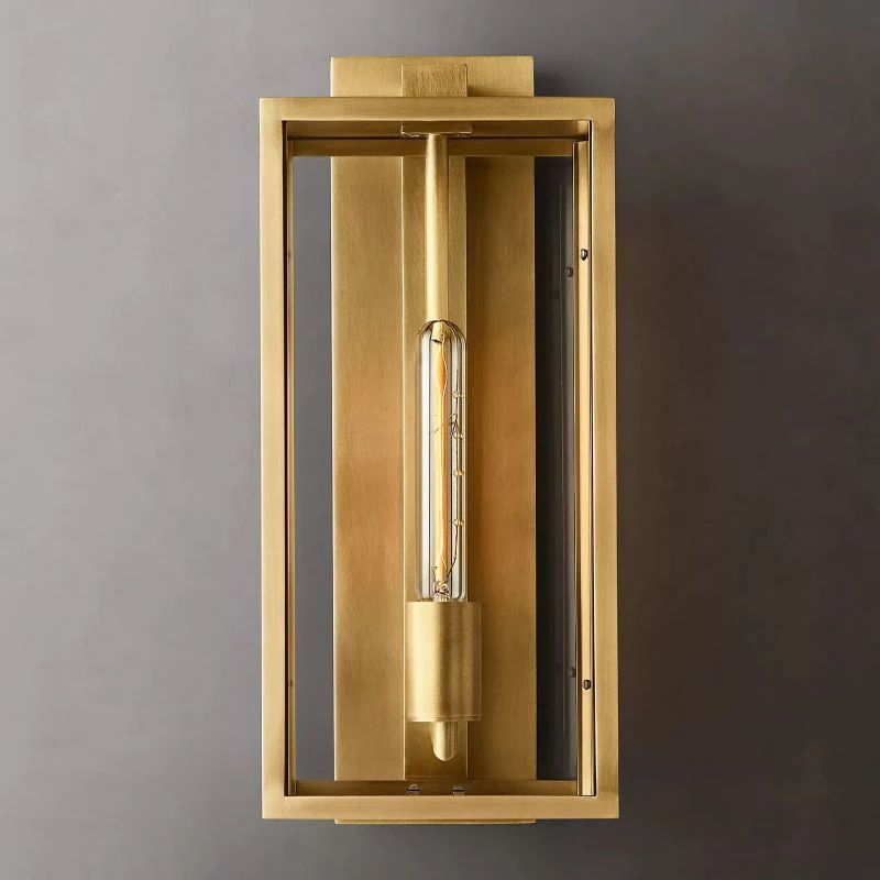 Beckman Outdoor Square Lantern Bedroom Wall Sconce 18"