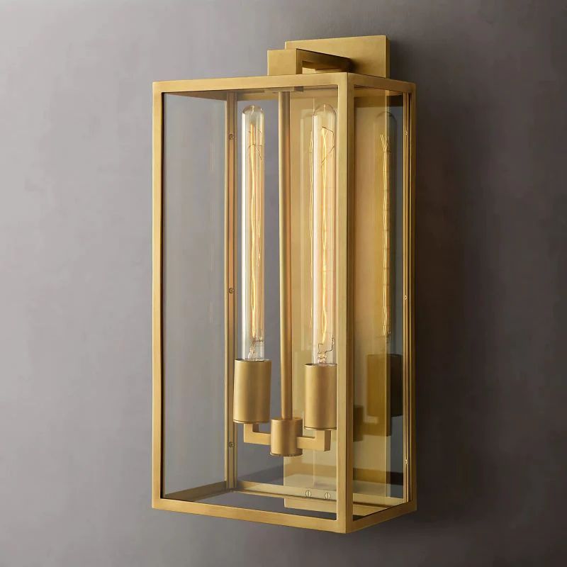 Beckman Outdoor Square Lantern Bedroom Wall Sconce 28"