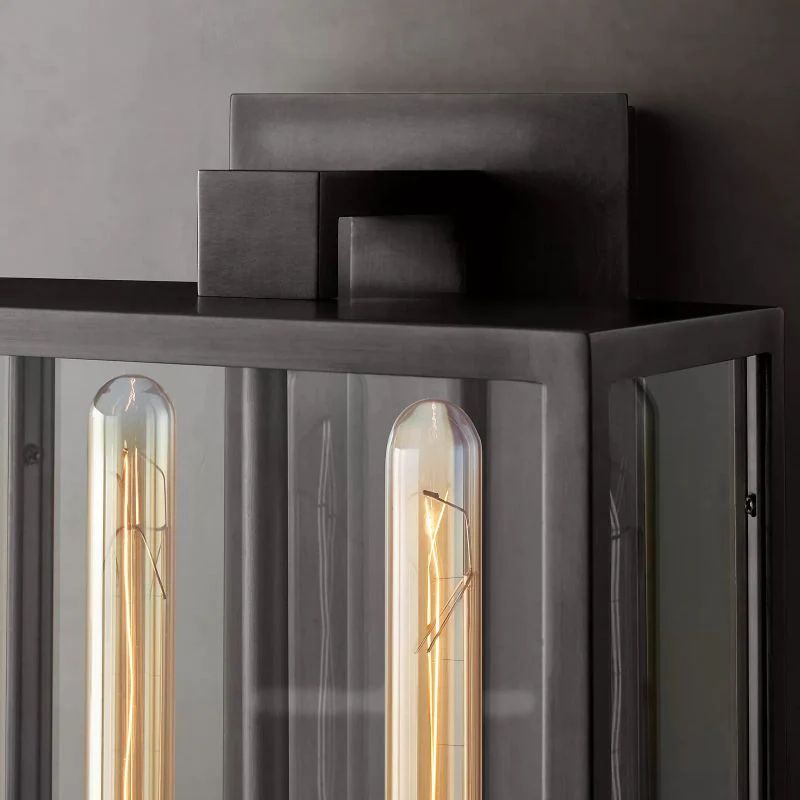Beckman Outdoor Square Lantern Bedroom Wall Sconce 28"