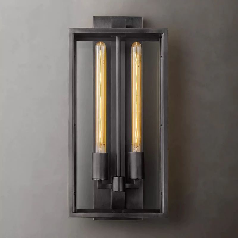 Beckman Outdoor Square Lantern Bedroom Wall Sconce 28"