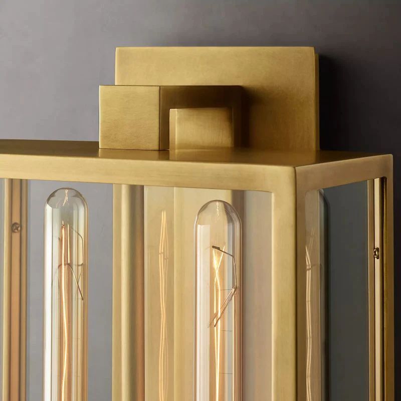 Beckman Outdoor Square Lantern Bedroom Wall Sconce 28"