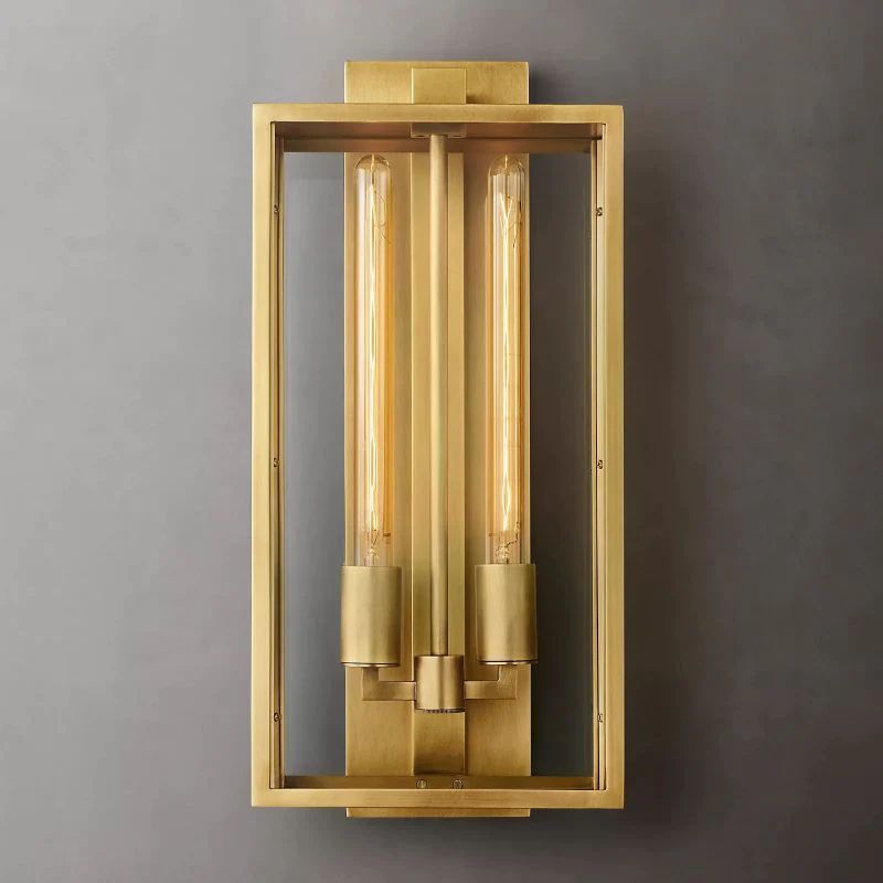 Beckman Outdoor Square Lantern Bedroom Wall Sconce 28"