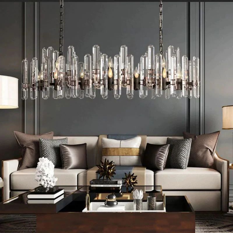 Bonnington Prism Linear Living Room Chandelier 72"