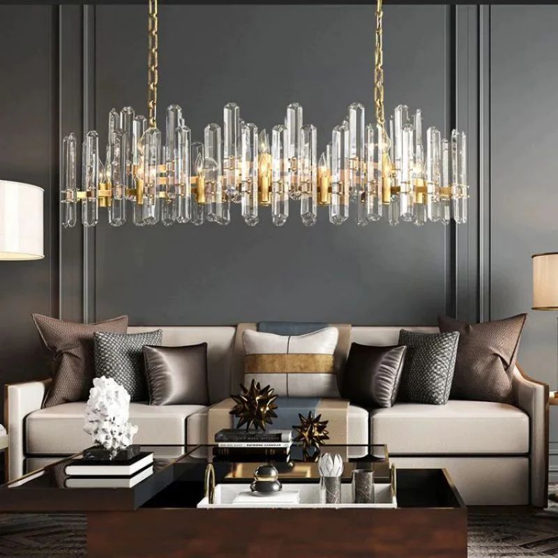 Bonnington Prism Linear Living Room Chandelier 72"