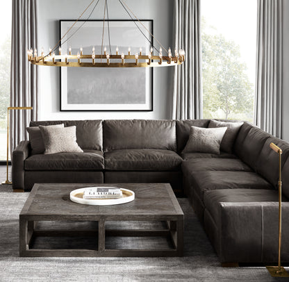 Maxwell Modular Leather 3-Piece Sofa