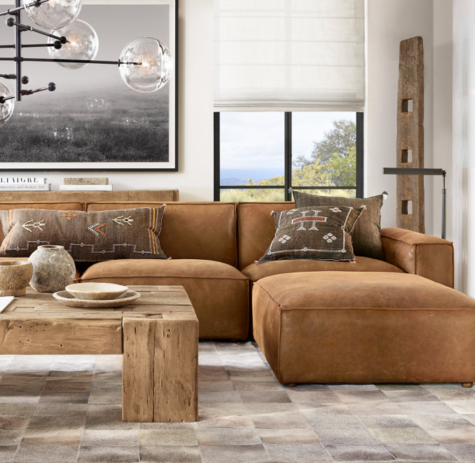 Como Modular Leather 3-Piece Sofa