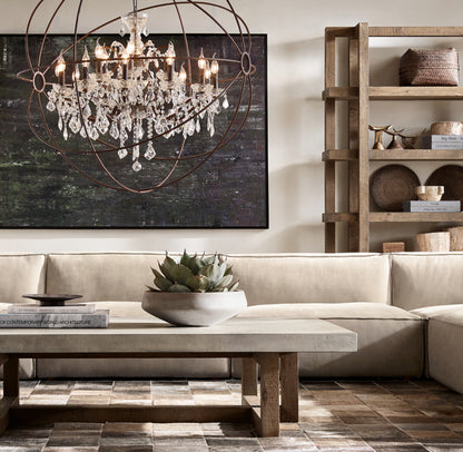 Como Modular Leather 3-Piece Sofa
