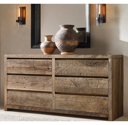 Reclaimed Rustic Oak 6-Drawer Dresser