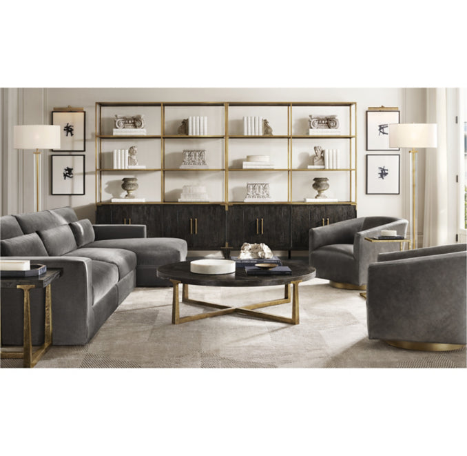 Cayden Campaign 4-Door Open Sideboard & Hutch