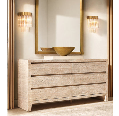 Wyeth Travertine 6-Drawer Dresser