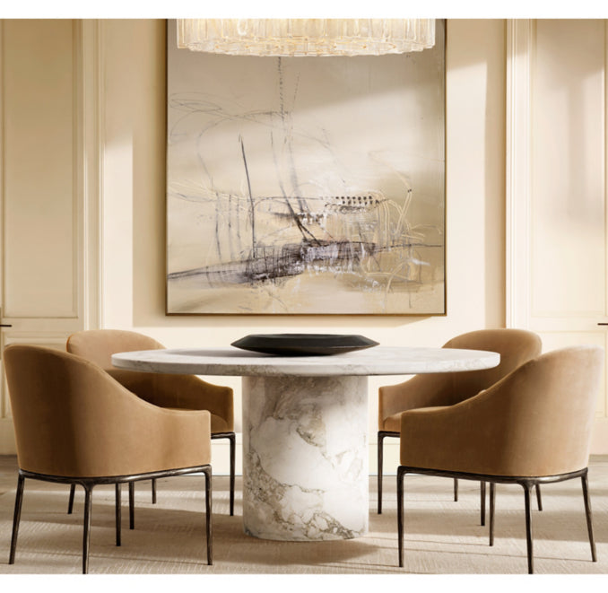 Thaddeus Slope Fabric Dining Armchair