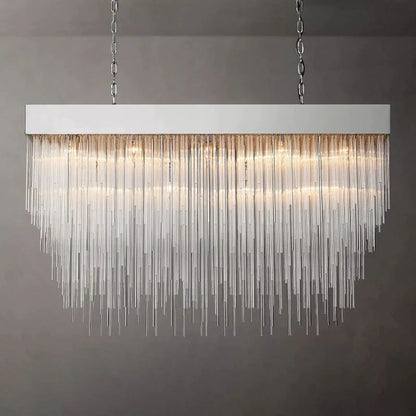 Cascade Rectangular Chandelier 54" For Living Room