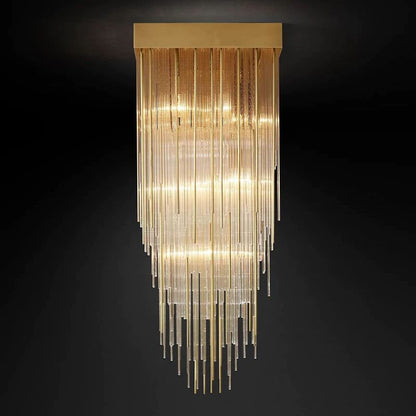 Cascade Square Living Room Chandelier 21"