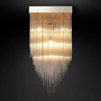 Cascade Square Living Room Chandelier 30"