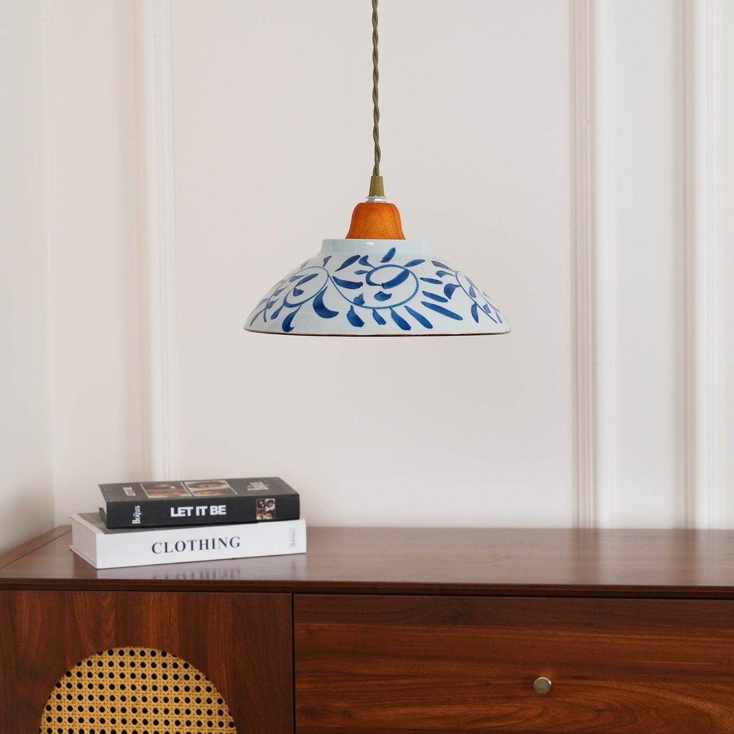 Ceramic Pendant Lamp 9.4 Inch