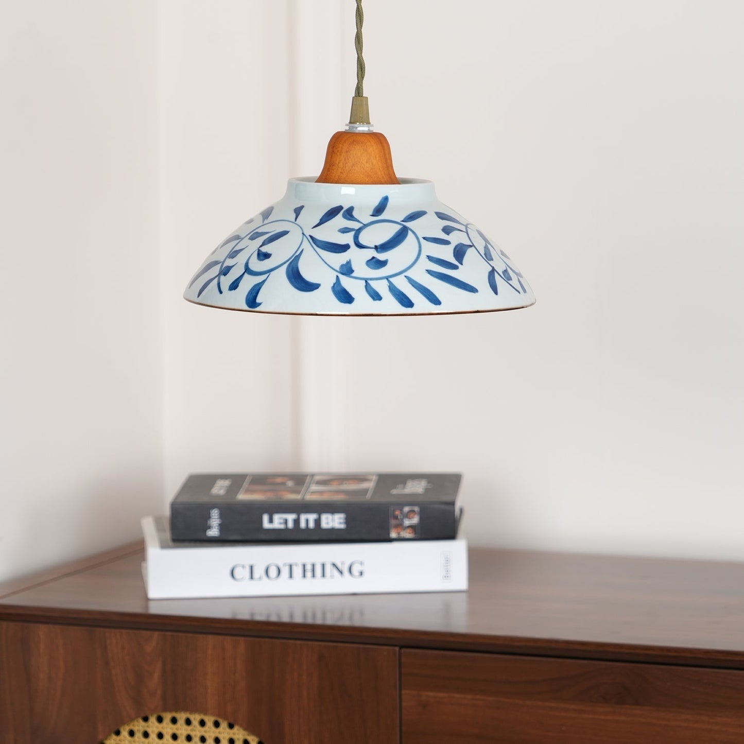 Ceramic Pendant Lamp 9.4 Inch